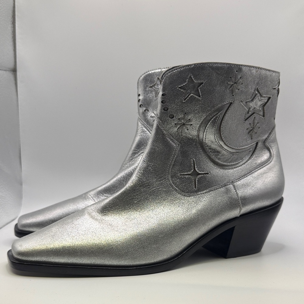 Johnny Was Cosmos Metallic leather bootie sz 40 NWOB Festival Concerts Parties